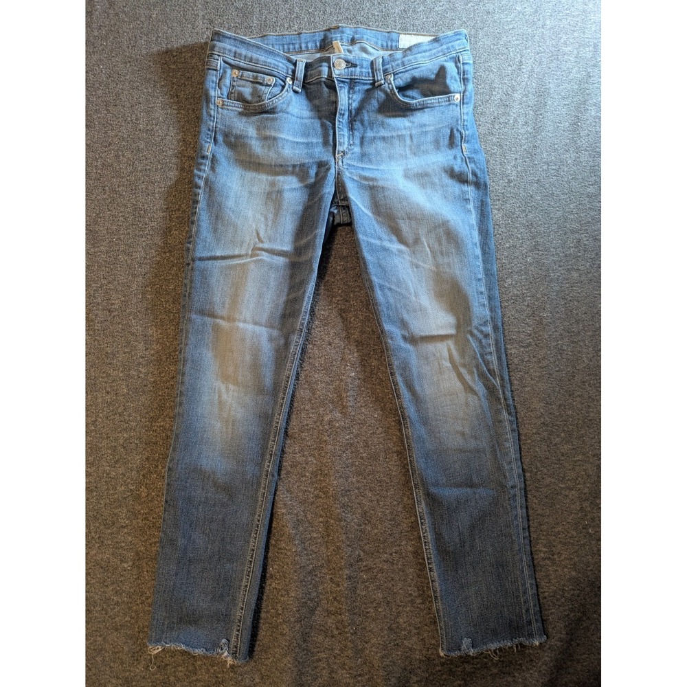 Rag &‎ Bone Jeans Women's 31x25 Blue Denim Ankle Skinny USA Cotton Stretch